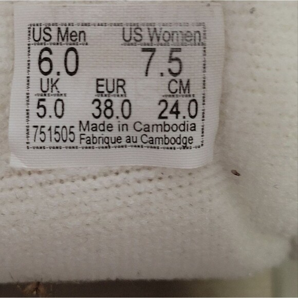 Vans of the Wall Burgundy Hightop sneaker shoes size 7.5 - Picture 8 of 8